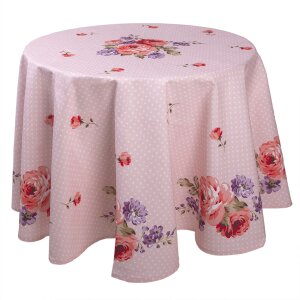 Clayre & Eef DTR07 Mantel Redondo Rosa, Lila Ø...