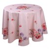 Clayre & Eef DTR07 Mantel Redondo Rosa, Lila Ø 170 cm