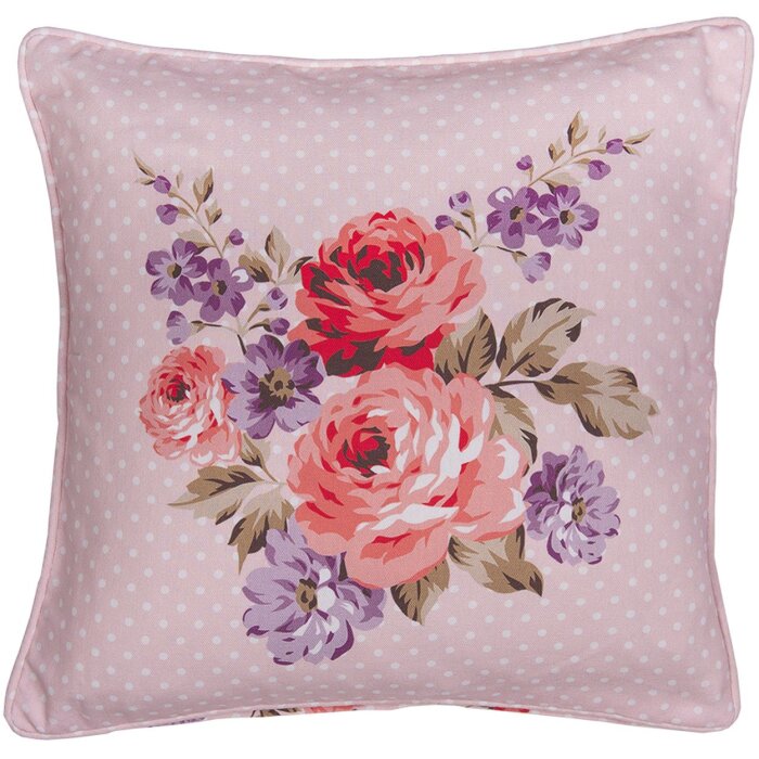 Clayre & Eef DTR21 Funda de Cojín Rosa, Lila 40x40 cm