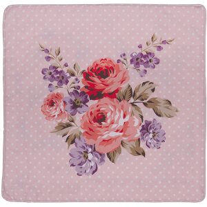 Clayre & Eef DTR21 Funda de Cojín Rosa, Lila 40x40 cm