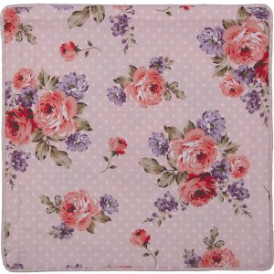 Clayre & Eef DTR21 Funda de Cojín Rosa, Lila 40x40 cm