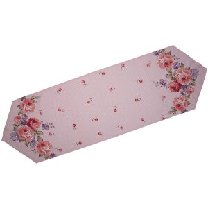 Clayre & Eef DTR65 Traves de Mesa Rosa, Lila 50x160 cm