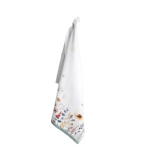 Clayre & Eef FOB42 Tea Towel Blanco, Grun 50x71 cm