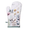 Clayre & Eef FOB44 Guantes de Horno Blanco, Grun 18x30 cm