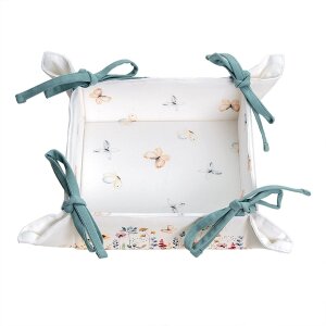 Clayre & Eef FOB47 Panera Blanco, Verde 31x31x8 cm