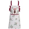 Clayre & Eef HCH41K Delantal de cocina Niños Blanco, Rojo 48x56 cm