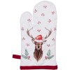 Clayre & Eef HCH44K Guantes de Horno Niños Blanco, Rojo 12x21 cm