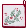 Clayre & Eef HCH45 Agarrador Blanco, Rojo 20x20 cm