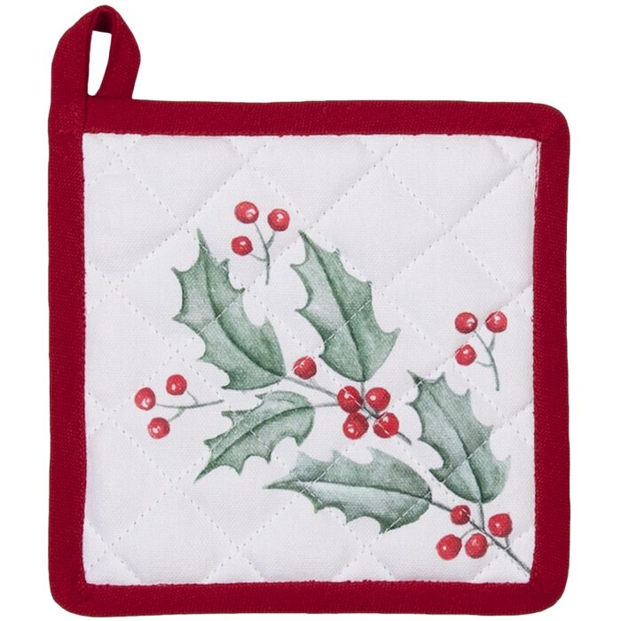 Clayre & Eef HCH45K Potholder Niños Blanco, Rojo 16x16 cm