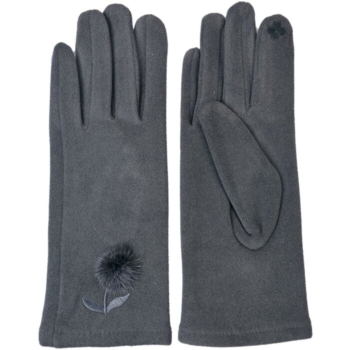 Clayre & Eef JZGL0038 Guantes Invierno Gris 8x24 cm