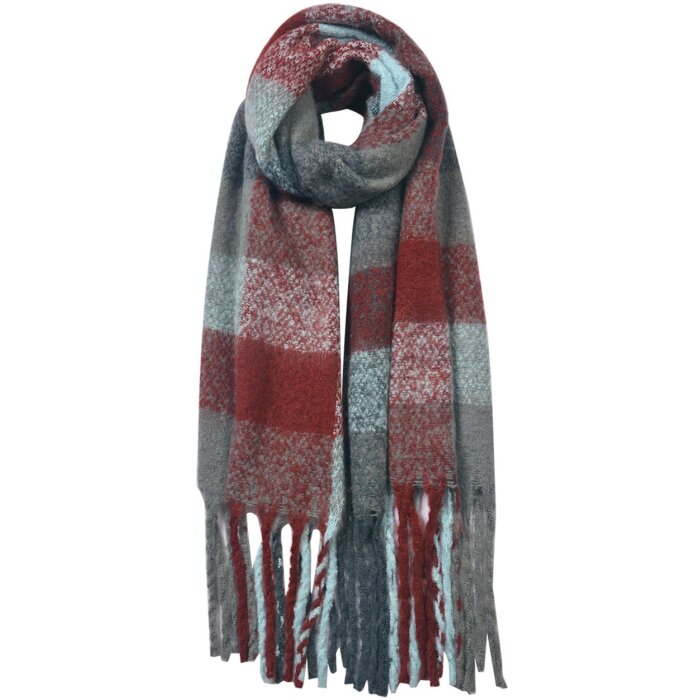 Clayre & Eef JZSC0478G Bufanda de invierno señora gris 50x180 cm