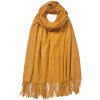 Clayre & Eef JZSC0612Y Bufanda de invierno Señoras Amarillo 68x175 cm