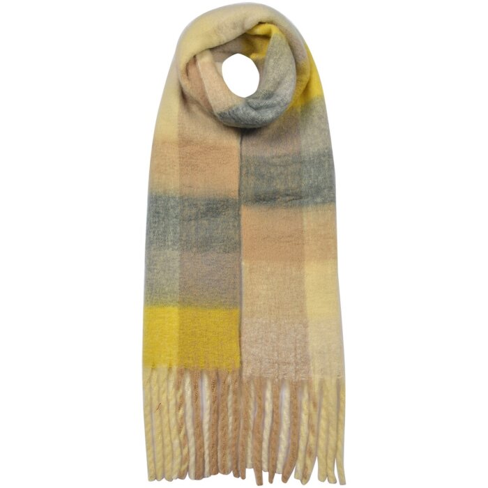 Clayre & Eef JZSC0615Y Bufanda de invierno Señoras Amarillo 35x210 cm