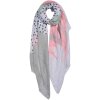 Clayre & Eef JZSC0644 Bufanda Señoras Patrón Gris 85x180 cm