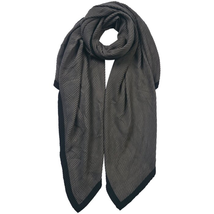 Clayre & Eef JZSC0647G Bufanda Señoras Gris 90x180 cm