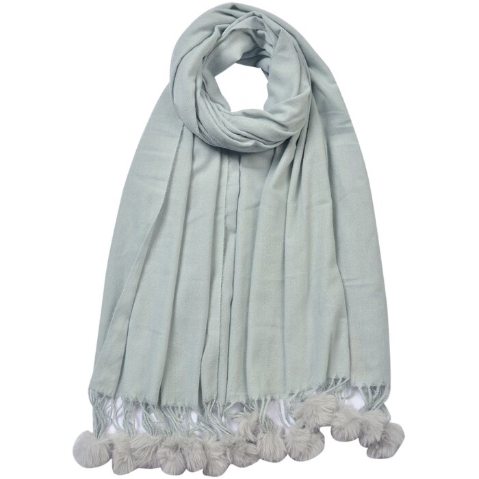 Clayre & Eef JZSC0648G Bufanda Señoras Gris 70x180 cm