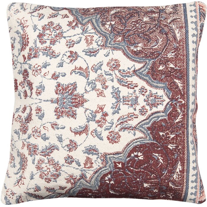 Clayre & Eef KT032.059 Funda de cojín rosa, azul 50x50 cm