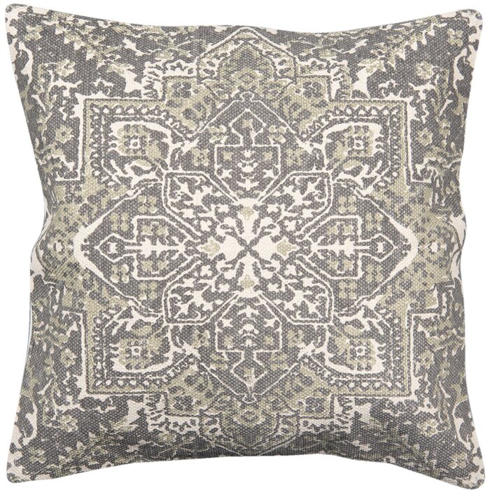 Clayre & Eef KT032.060 Funda de cojín gris, verde 50x50 cm
