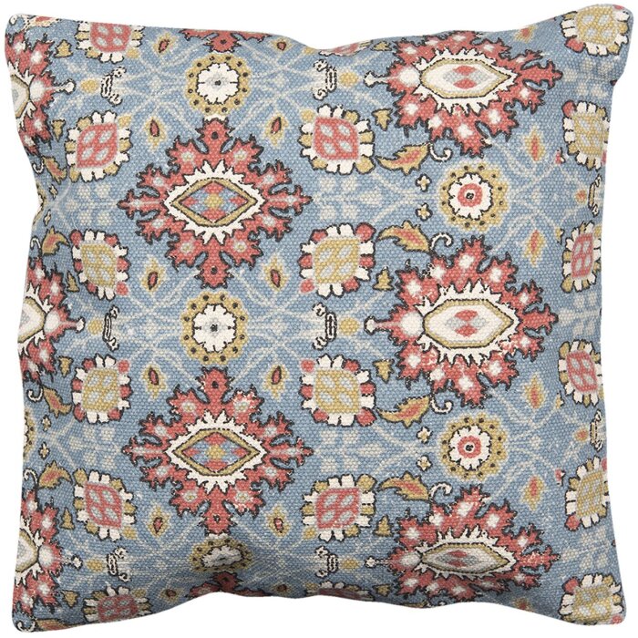 Clayre & Eef KT032.062 Funda de Cojín Azul, Rojo 50x50 cm