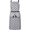 Clayre & Eef LBS41 Delantal de cocina Blanco, Negro 70x85 cm