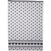 Clayre & Eef LBS42 Paño de cocina blanco, negro 50x70 cm