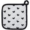 Clayre & Eef LBS45 Porta Ollas Blanco, Negro 20x20 cm