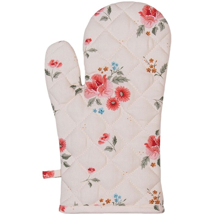 Clayre & Eef LRC44 Guantes de Horno Beige 18x30 cm