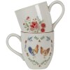 Clayre & Eef LRCMU Taza 12x8x9 cm - 300 ml Beige Flores