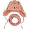 Clayre & Eef MLLLSH0001P Set bufanda invierno gorro invierno niños rosa