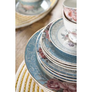 Clayre & Eef PECFP Vajilla Plato de Comedor Azul,...