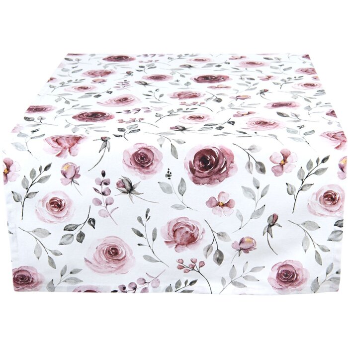Clayre & Eef RUR64 Traves de Mesa Rosa 50x140 cm