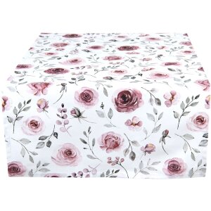 Clayre & Eef RUR64 Traves de Mesa Rosa 50x140 cm