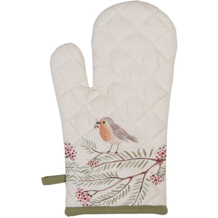 Clayre & Eef VGP44 Guantes de Horno Beige 16x30 cm
