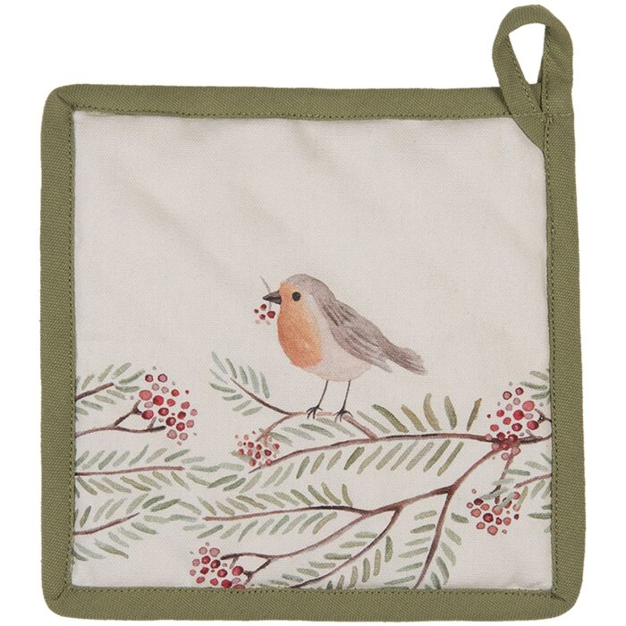 Clayre & Eef VGP45 Potholder 20x20 cm Crema