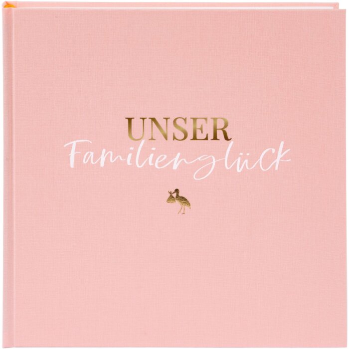 Goldbuch Álbum de Fotos Linum 2.0 rosé Familia Felicidad 30x31 cm 60 páginas blancas