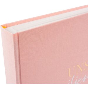 Goldbuch Álbum de Fotos Linum 2.0 rosé Familia Felicidad 30x31 cm 60 páginas blancas
