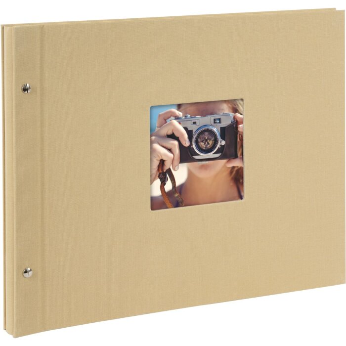Goldbuch Álbum de tornillos Bella Vista beige 39x31 cm 40 páginas blancas