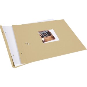 Goldbuch Álbum de tornillos Bella Vista beige 39x31 cm 40 páginas blancas