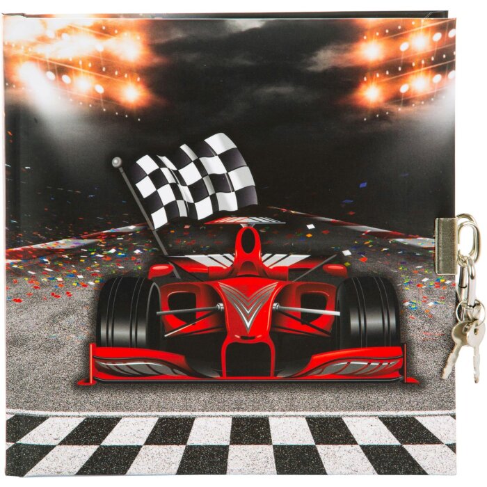 Goldbuch Racing Champion Agenda con cerradura 16,5x16,5 cm 96 páginas blancas