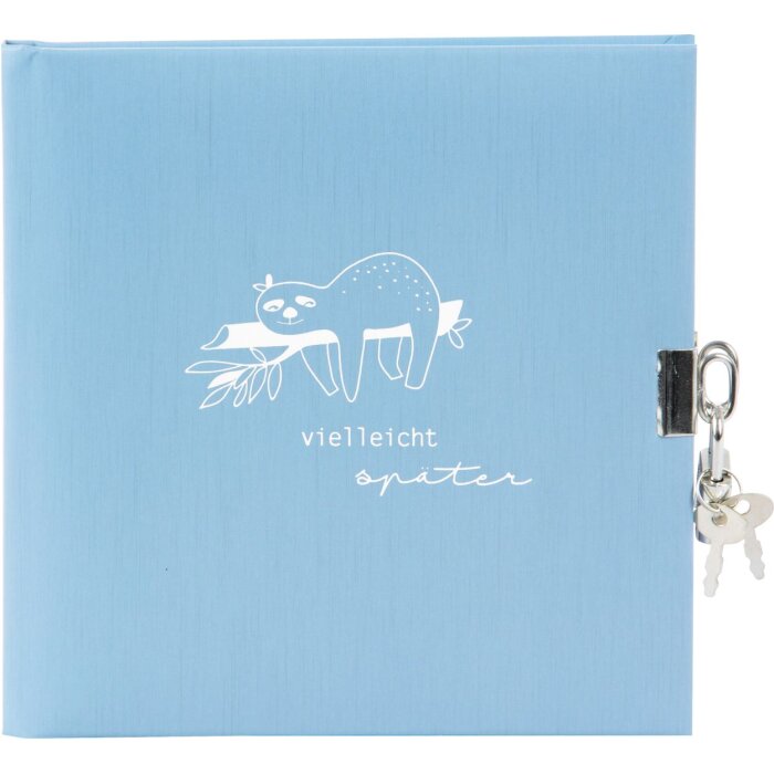 Goldbuch Agenda cheeky & free azul claro con candado 16,5x16,5 cm 96 páginas blancas