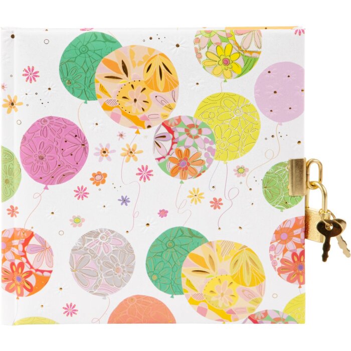 Diario Goldbuch ¡Celebra! con cerradura 16,5x16,5 cm 96 páginas blancas