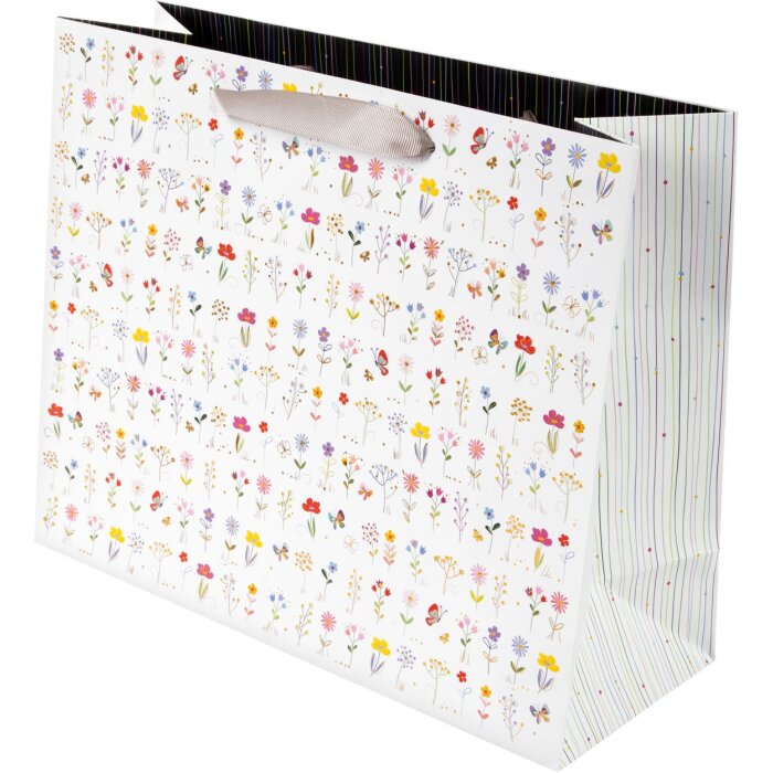 Bolsa de Regalo Libro de Oro Pequeño y Valiente Blanco 27x13x33 cm