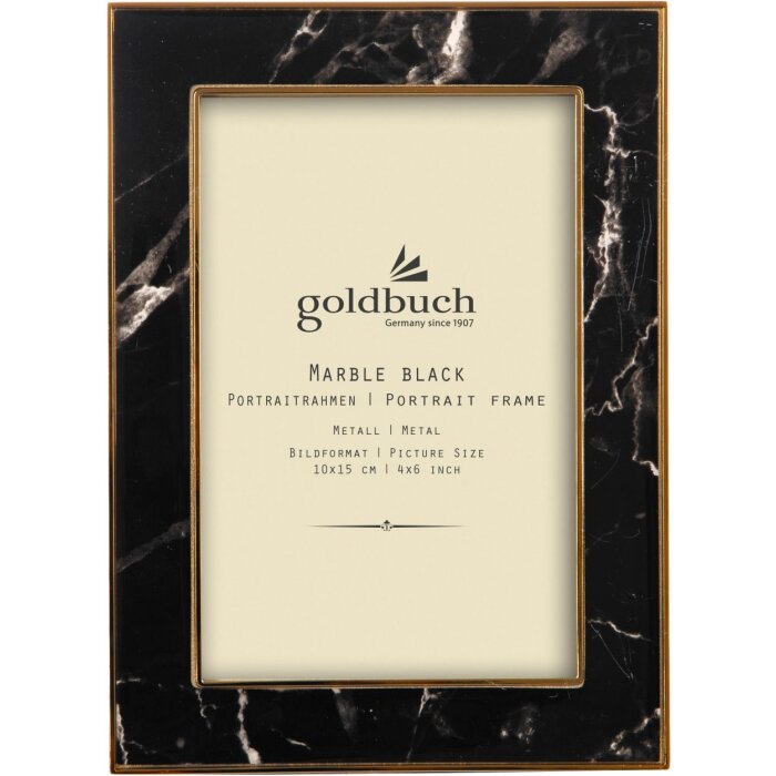 Goldbuch Marco de Retrato de Mármol 10x15 cm negro