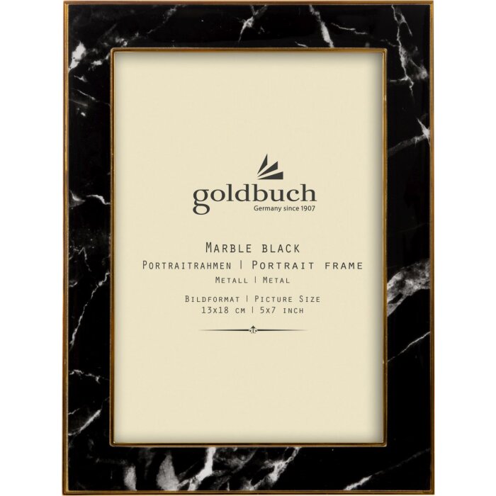 Goldbuch Marco de Retrato de Mármol 13x18 cm negro