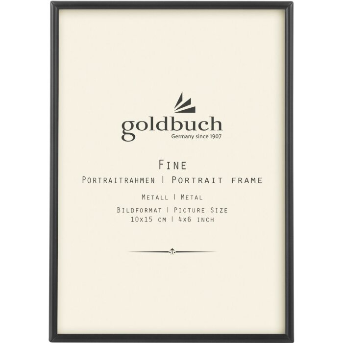 Goldbuch Marco de Retrato de Metal Fino 10x15 cm antracita