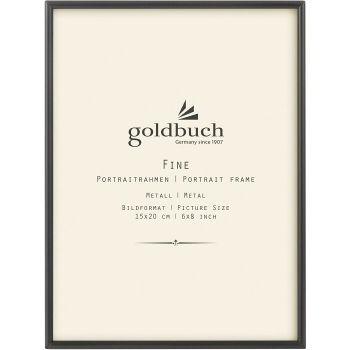 Goldbuch Marco de Retrato de Metal Fino 15x20 cm antracita