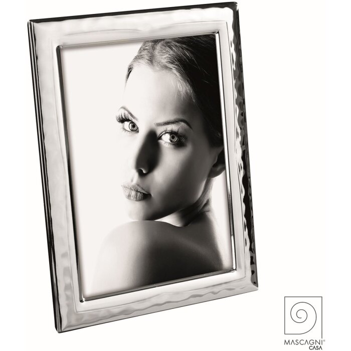 Mascagni A1376 Marco de fotos de metal retro 20x25 cm plata brillante