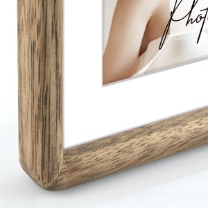 ZEP Marco de madera Gressan marrón 30x40 cm con Passepartout 20x30 cm