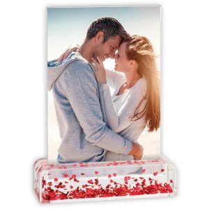 ZEP Marco de fotos con purpurina Wynn Hearts rojo 10x15 cm