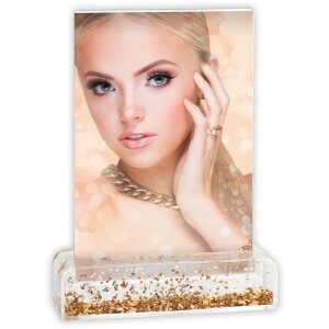 ZEP Marco de fotos con purpurina Wynn Glitter oro 10x15 cm